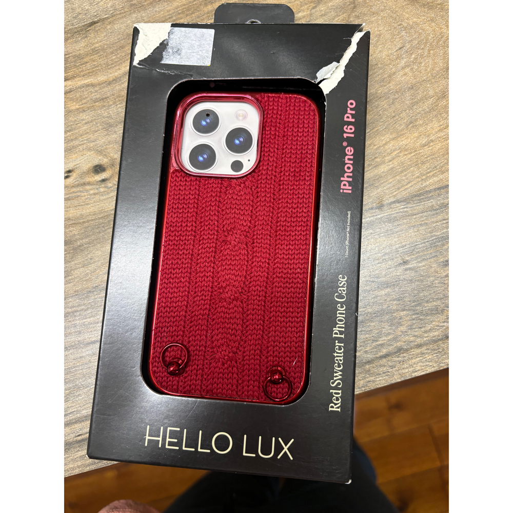 Hello Lux iPhone 16 pro case in Red